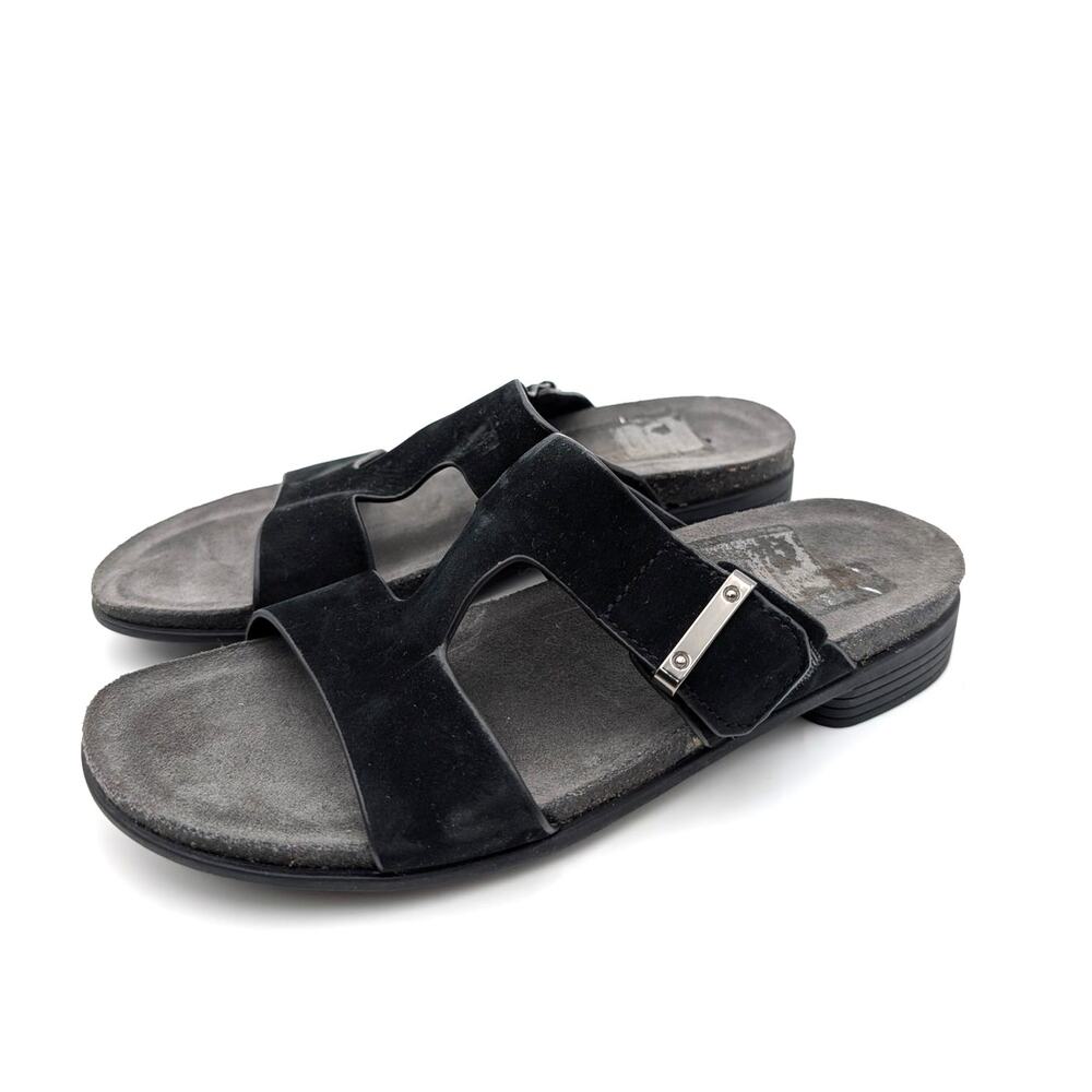 Munro Jody Slide Sandal Adjustable Strap Women's Black Size US7.5N EU38